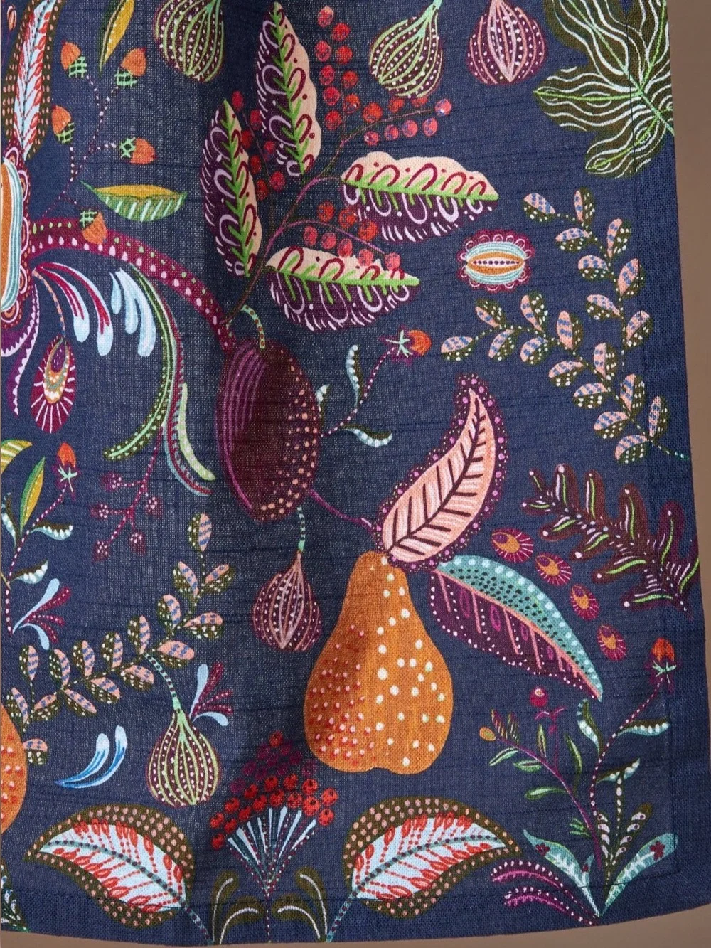NWT Anthropologie Gorgeous Folkloric Fall Dish Towel